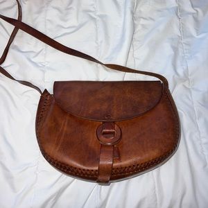 Hand made Italian leather cross body
